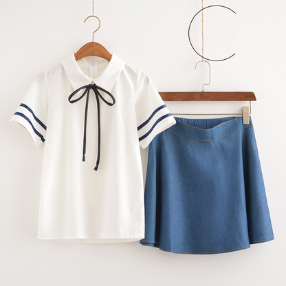 Japanese Students Shirt + Skirt Two-Piece Outfit SE7604