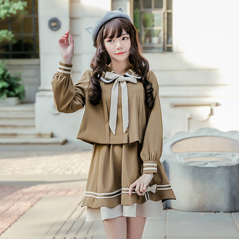 Sweet Japanese Doll Collar Shirt Skirt Set SE20144