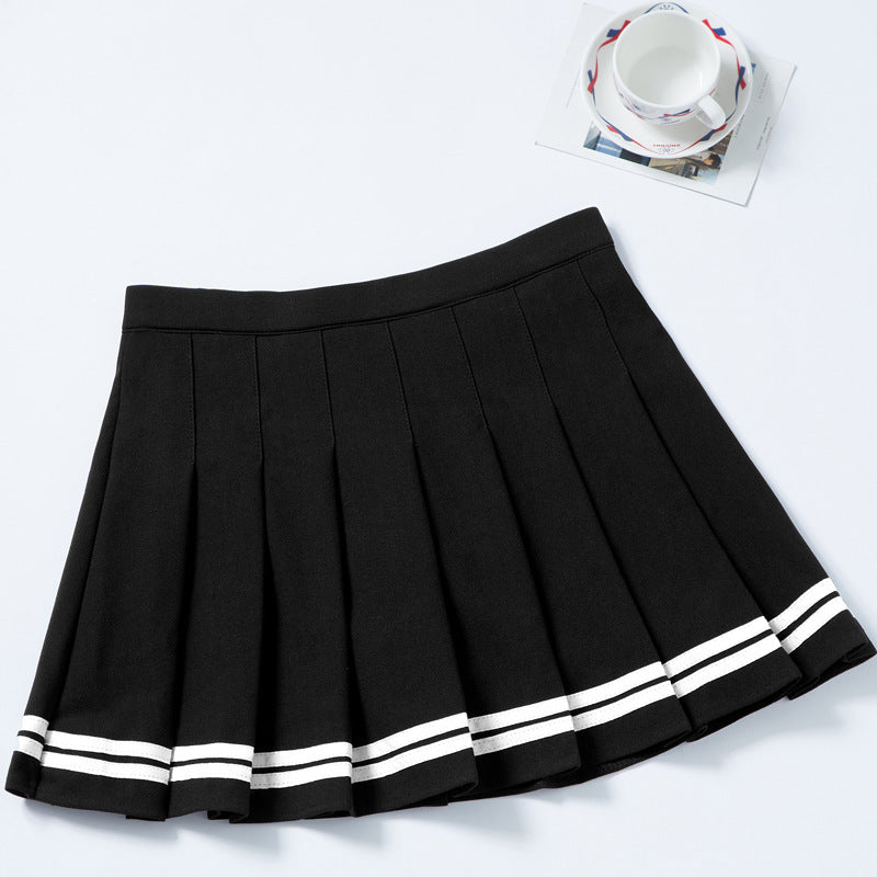 Students Striped Plaid Pleated Skirt SE9891