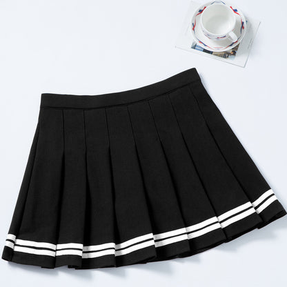 Students Striped Plaid Pleated Skirt SE9891 – SANRENSE