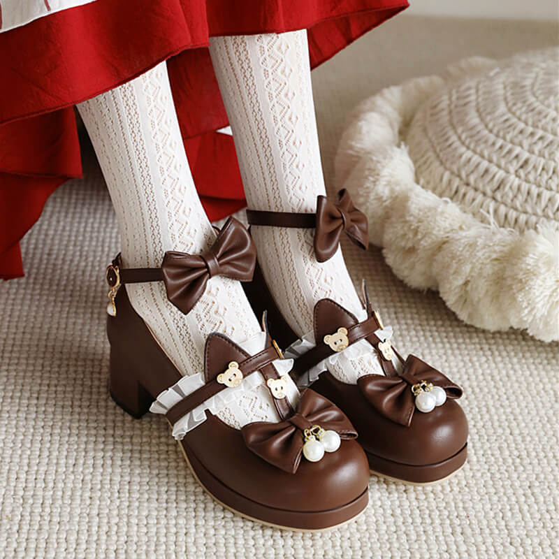 Bear Lace Bow Shoes SE21510