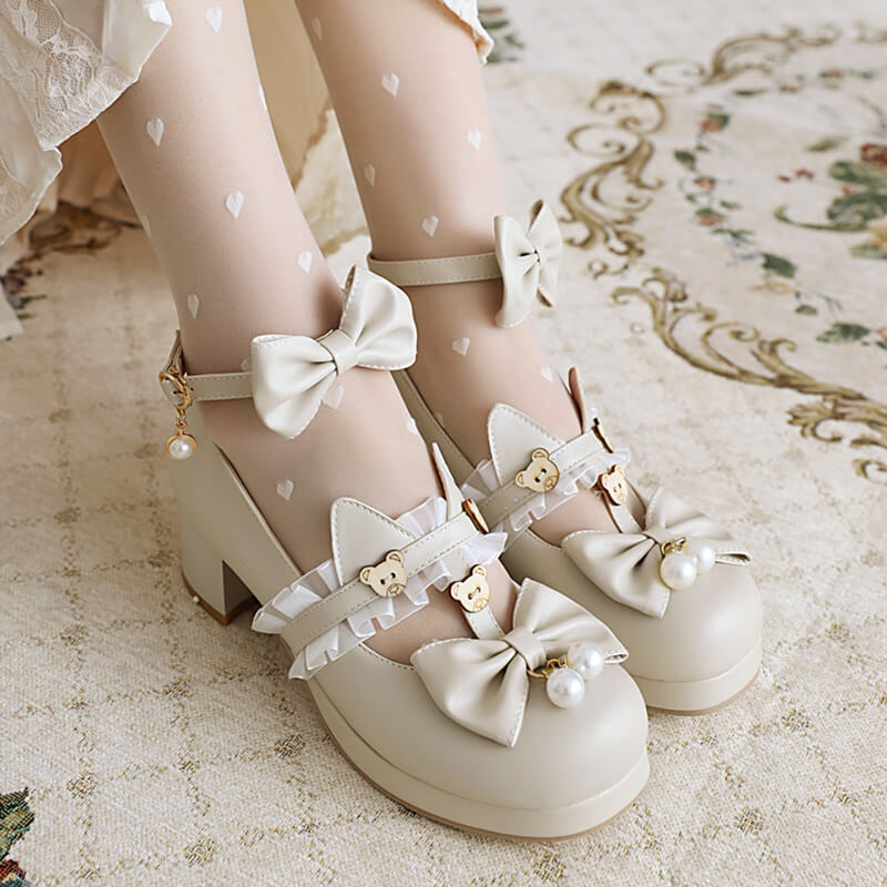 Bear Lace Bow Shoes SE21510