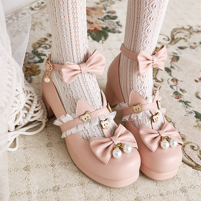 Bear Lace Bow Shoes SE21510