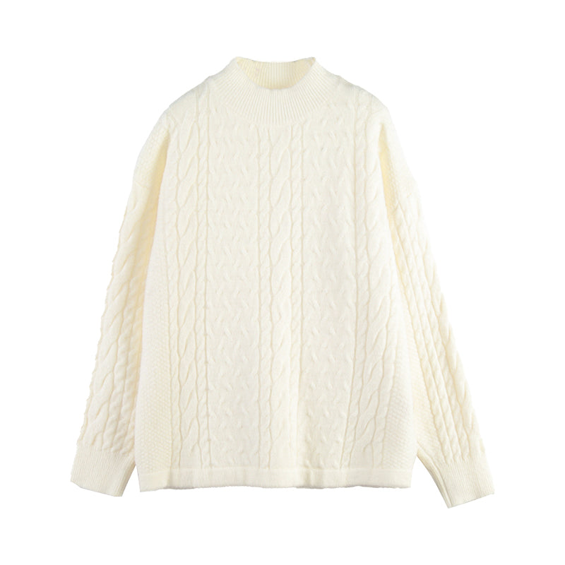Beige Twist Pullover Sweater SE22025