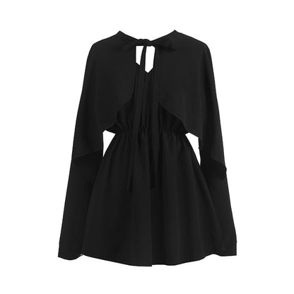Black Cape Dress SE22456