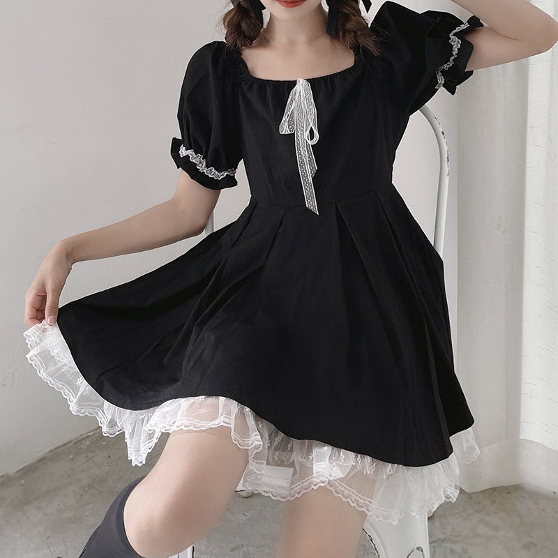 Black Lace Dress SE22145