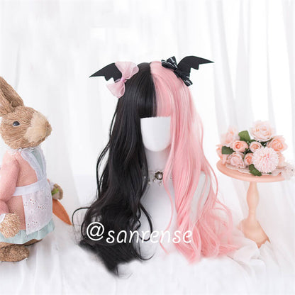 Black Mixed Pink Ombre Cosplay Wigs SE20911