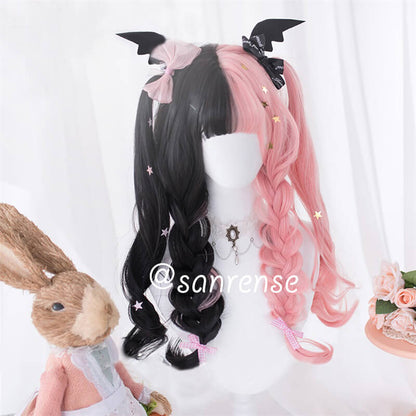 Black Mixed Pink Ombre Cosplay Wigs SE20911