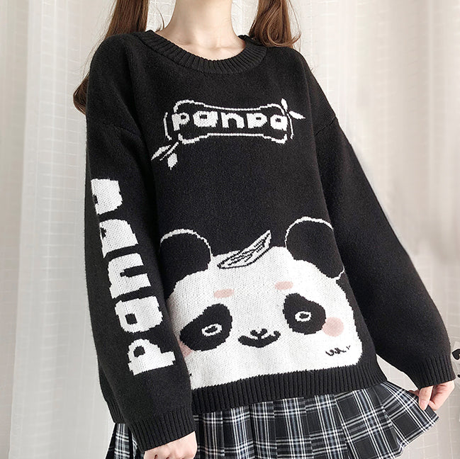 Black Panda Sweater SE21436