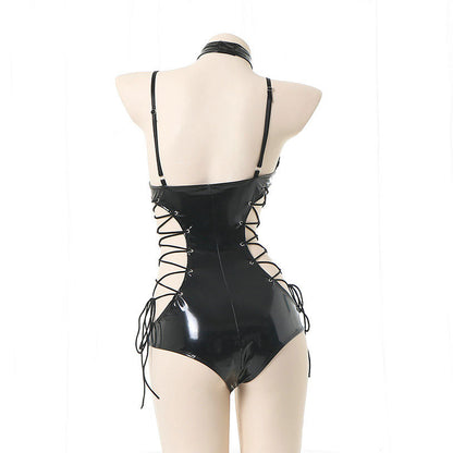Black Pu Lingerie SE22416
