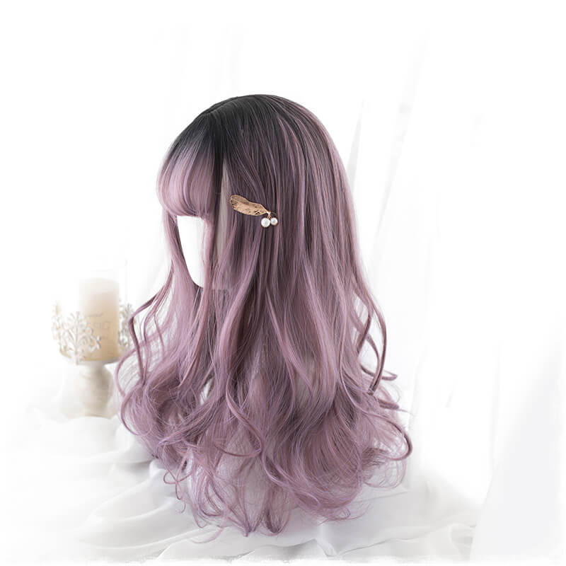 Black Purple Gradient Wig SE20819