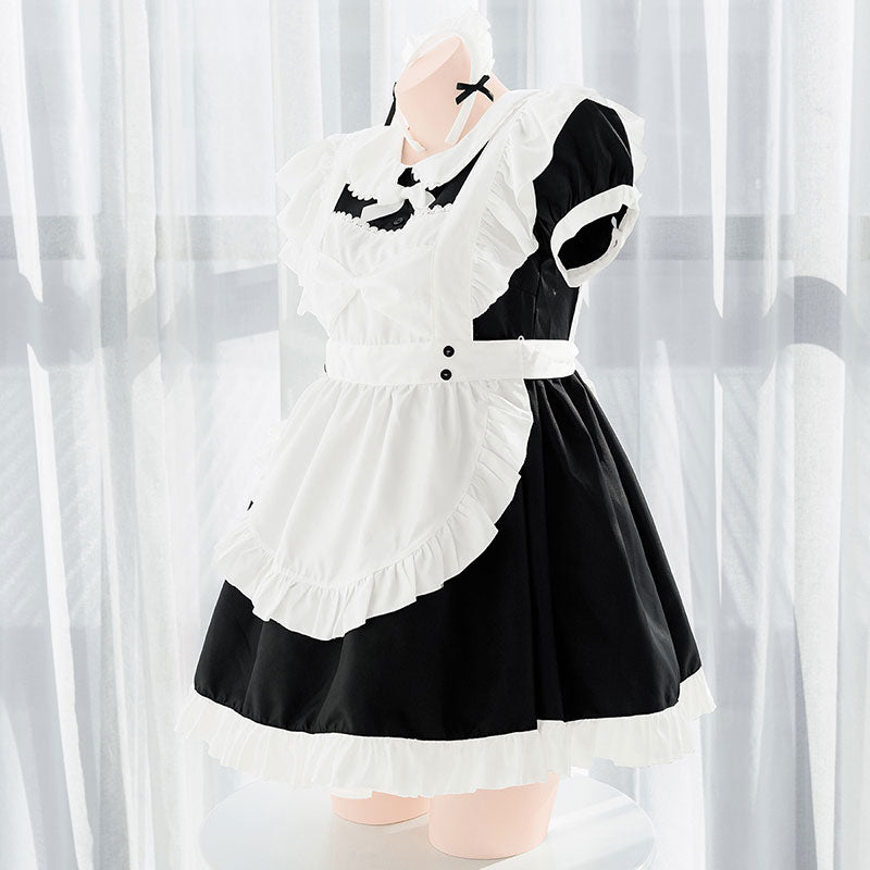 Black White Maid Bow Dress SE22246