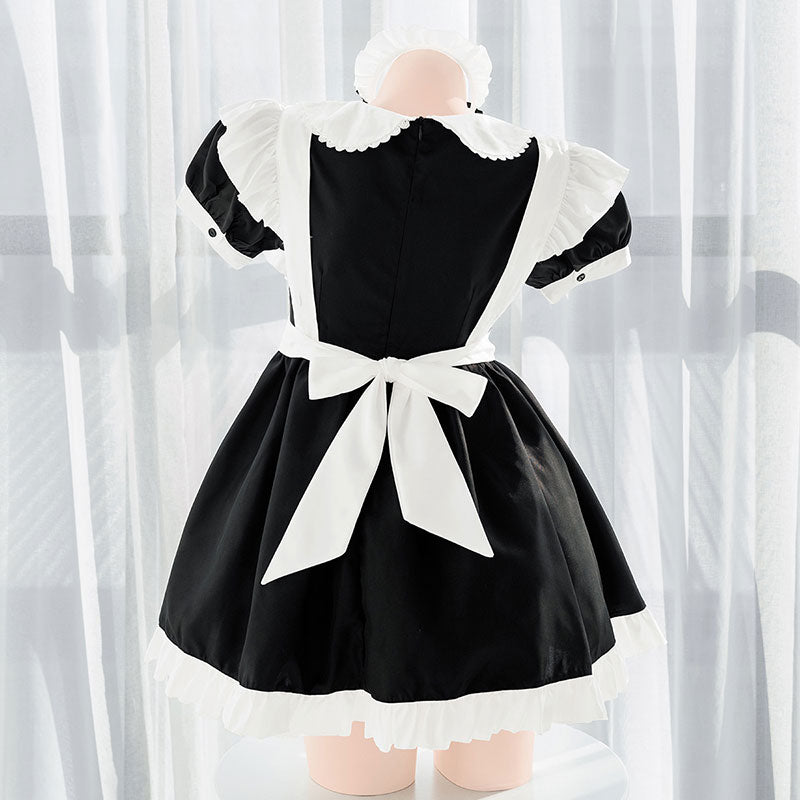 Black White Maid Bow Dress SE22246