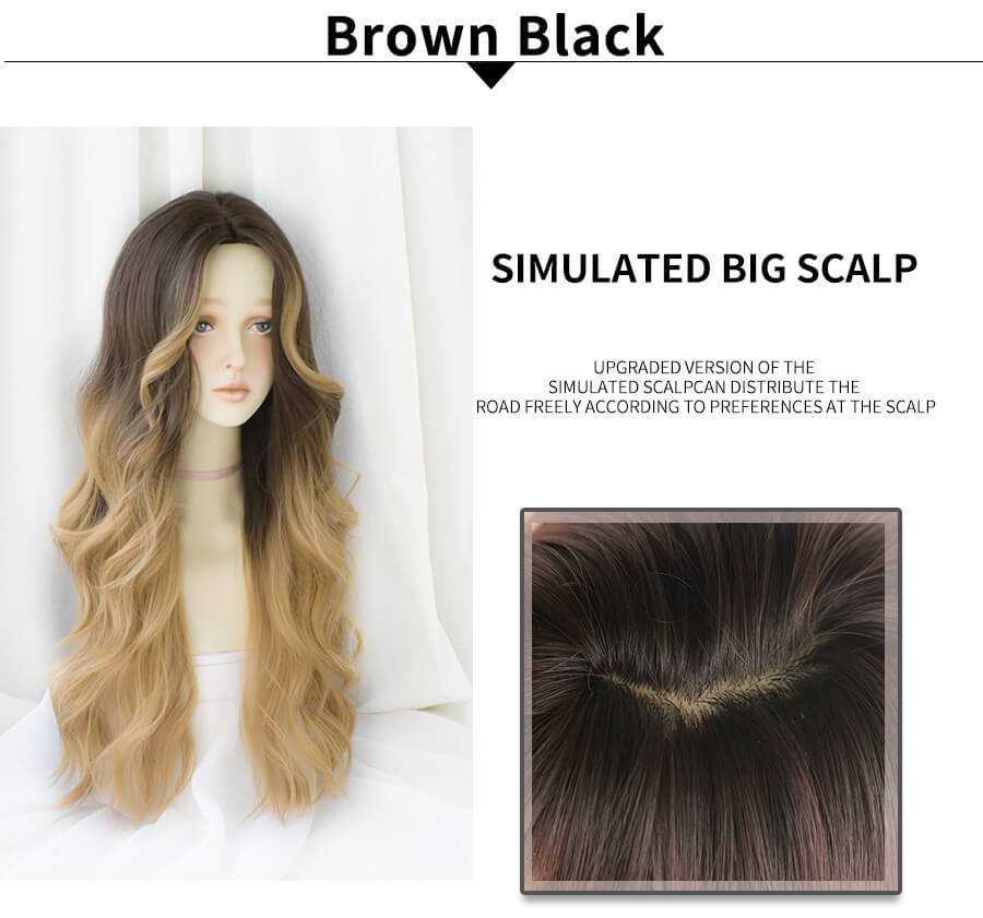 Blonde Long Straight Wave Omber Cosplay Wig SE20858