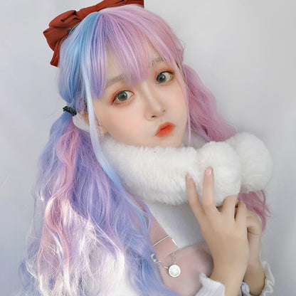 Blue Pink Mixed Lolita Wig SE21375