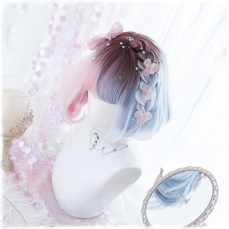 Blue Pink Purple Gradient Lolita Wig SE21314