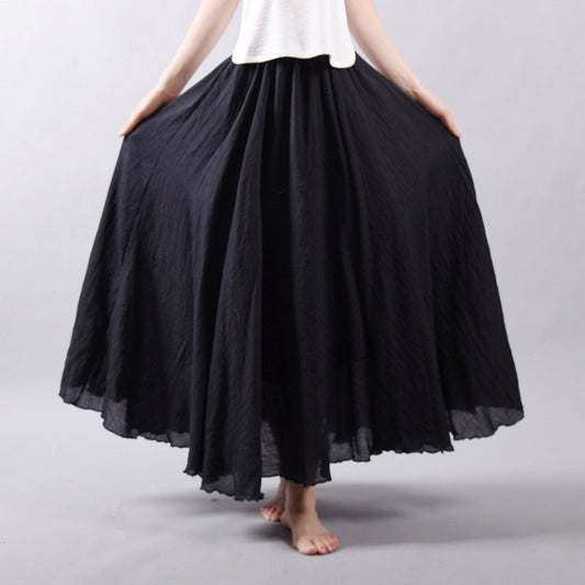 Band Cotton Linen Skirt SE20282