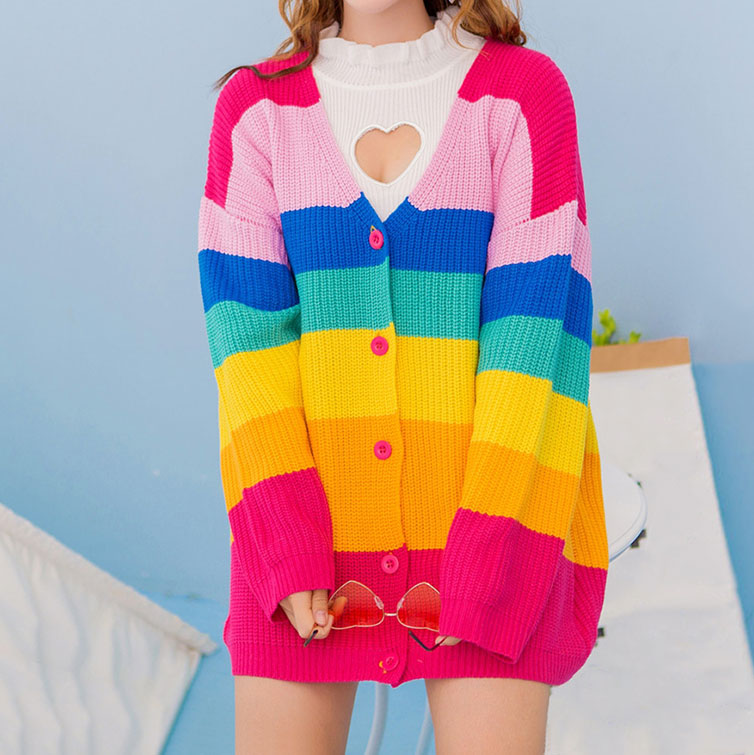 Rainbow Knit Sweater SE20306