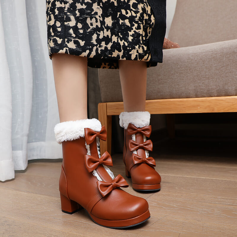 Lolita Bow Candy Boots SE21605