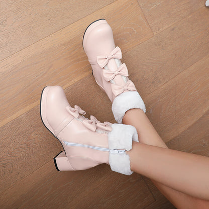 Lolita Bow Candy Boots SE21605