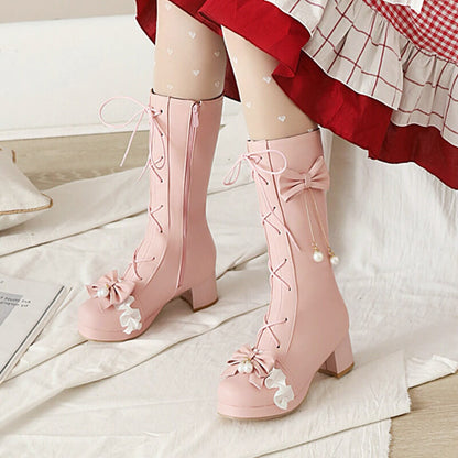 Bow Flower Boots SE21366