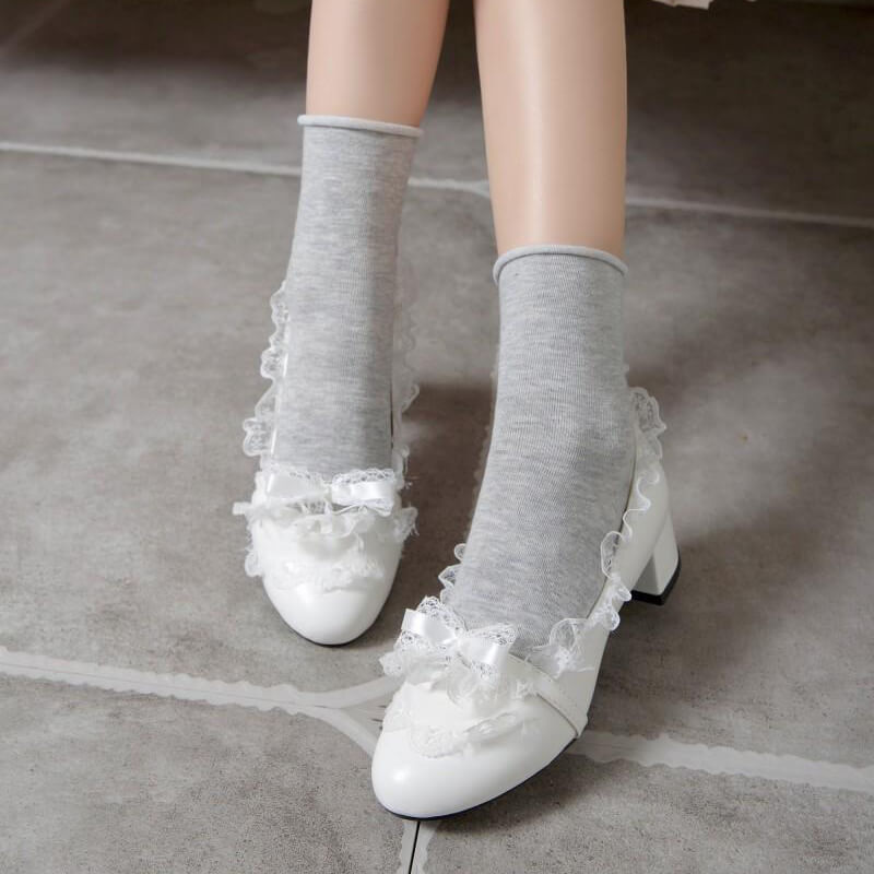 Bow Lace Lolita Shoes SE21163