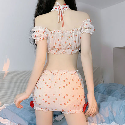 Bow Strawberry Pajamas SE22519