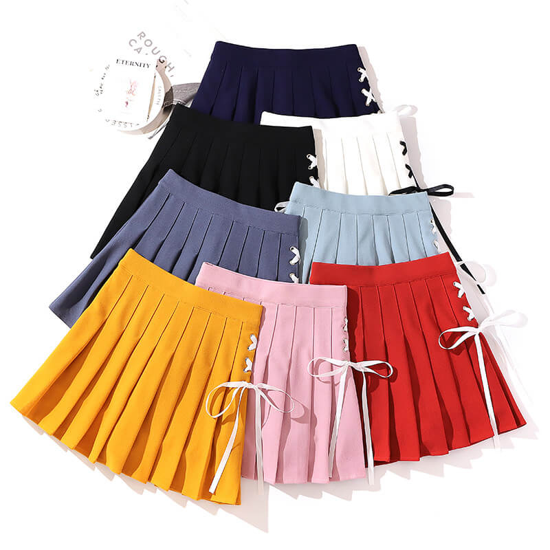 Bow Tie Pleated Skirt SE21343
