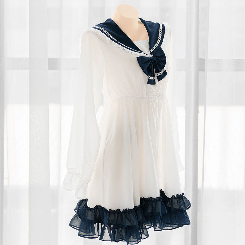 Bow White Dress SE22216