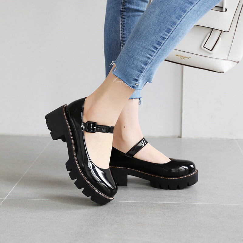 Buckled Lolita Student Shoes SE21600 – SANRENSE