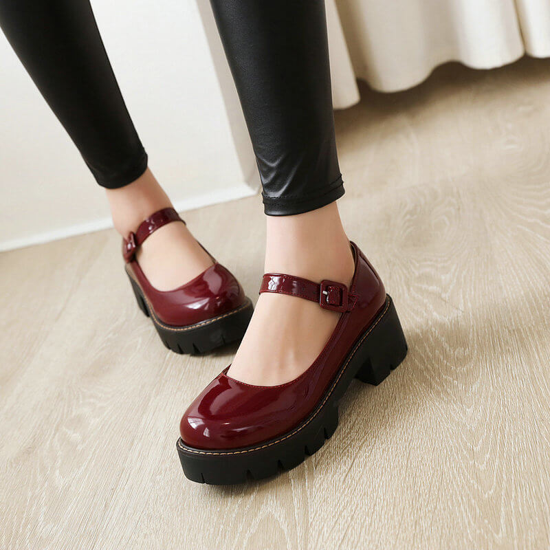 Buckled Lolita Student Shoes SE21600