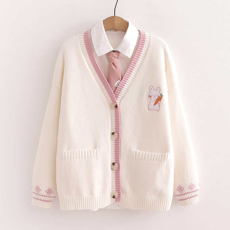Bunny Carrot Cardigan Sweater SE21672