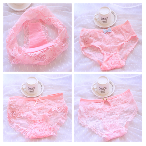 Pink Lace Briefs 8 Pieces Gift Box SE10252
