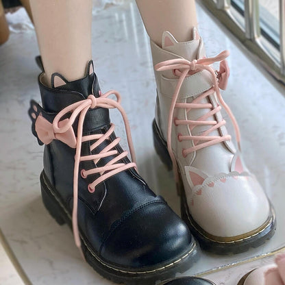 Cat Bow Lolita Boots SE21832
