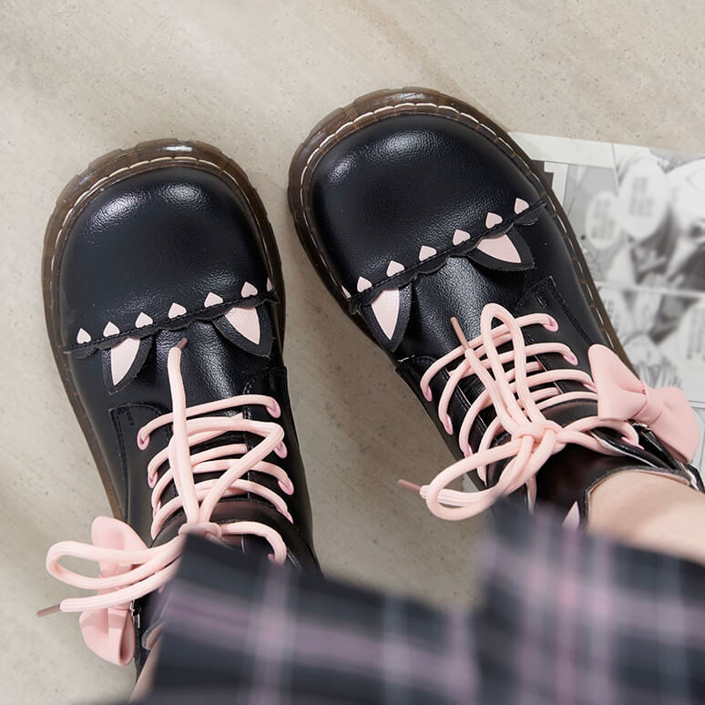 Cat Bow Lolita Boots SE21832