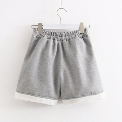 Cat Eating Fish Woolen Shorts SE20640