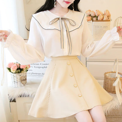 Shirt Puff Skirt Suit SE20822