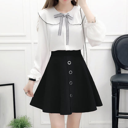 Shirt Puff Skirt Suit SE20822
