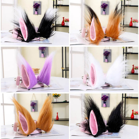 Cosplay Plush Wolf Cat Fox Ear Hair Clip SE20525