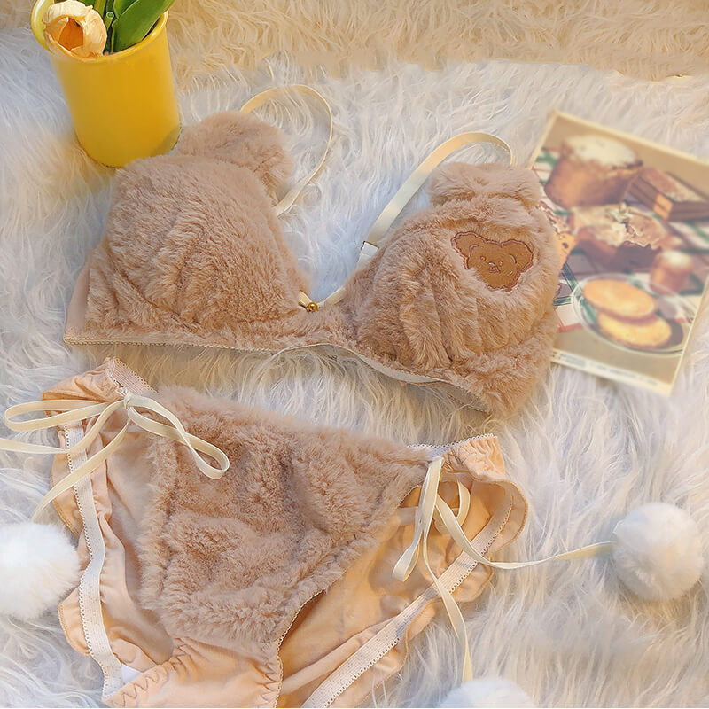 Cute Bear Plush Underwear Set SE21963
