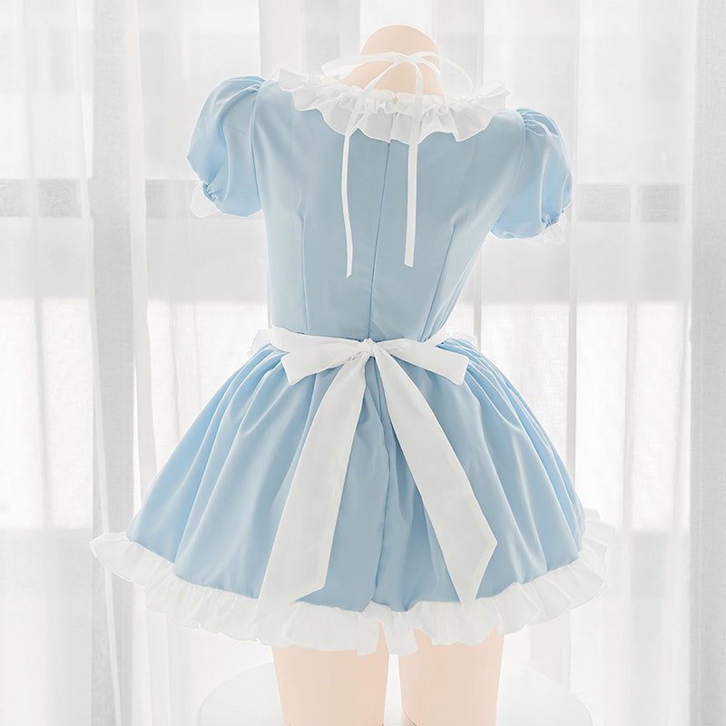 Cute Bow Blue Maid Dress SE22055