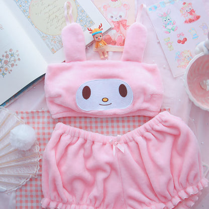 Cute Bunny Plush Lingerie Set SE21241
