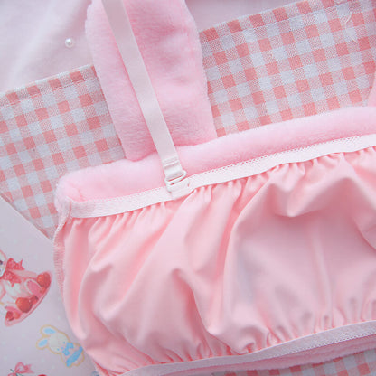 Cute Bunny Plush Lingerie Set SE21241