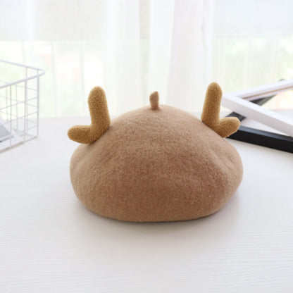 Cute Cat Antler Beret SE21148