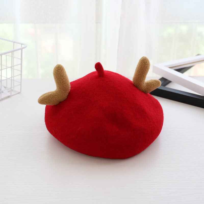 Cute Cat Antler Beret SE21148