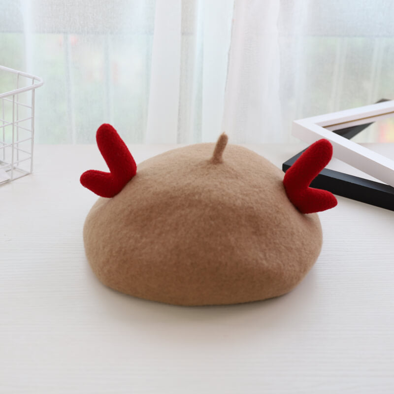 Cute Cat Antler Beret SE21148