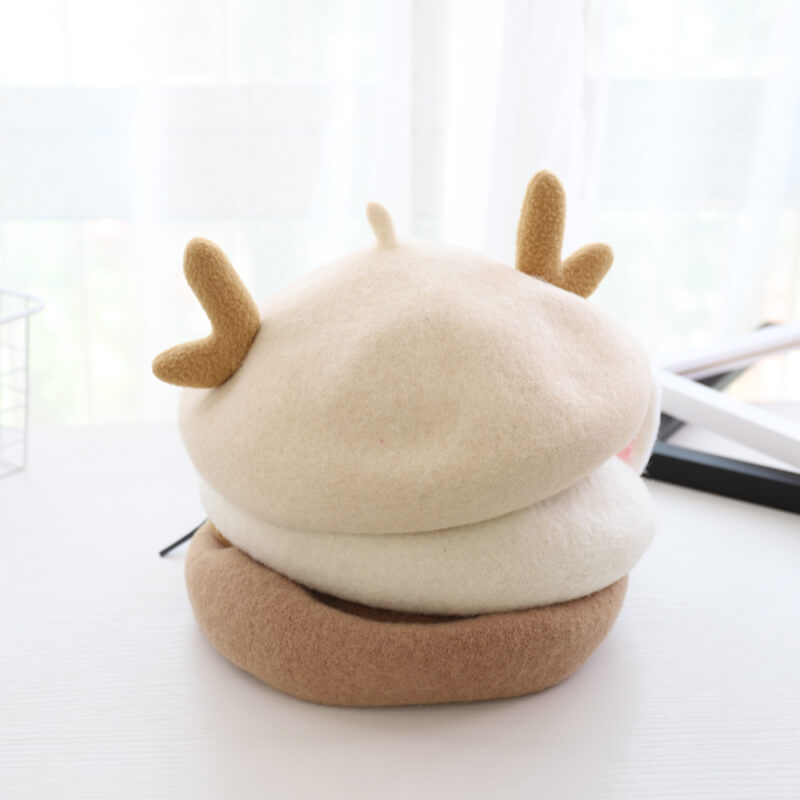 Cute Cat Antler Beret SE21148