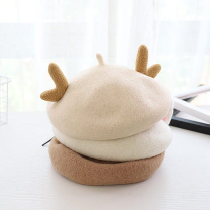 Cute Cat Antler Beret SE21148