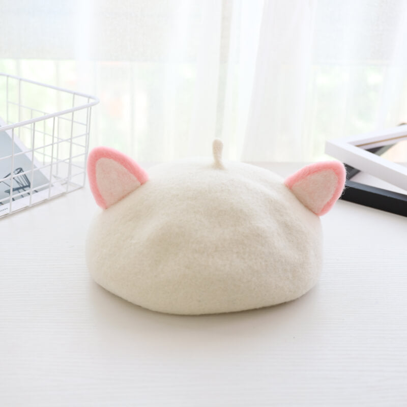 Cute Cat Antler Beret SE21148