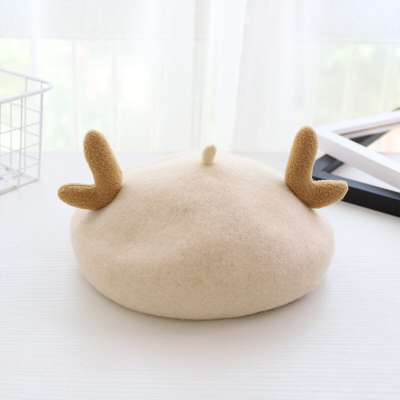 Cute Cat Antler Beret SE21148